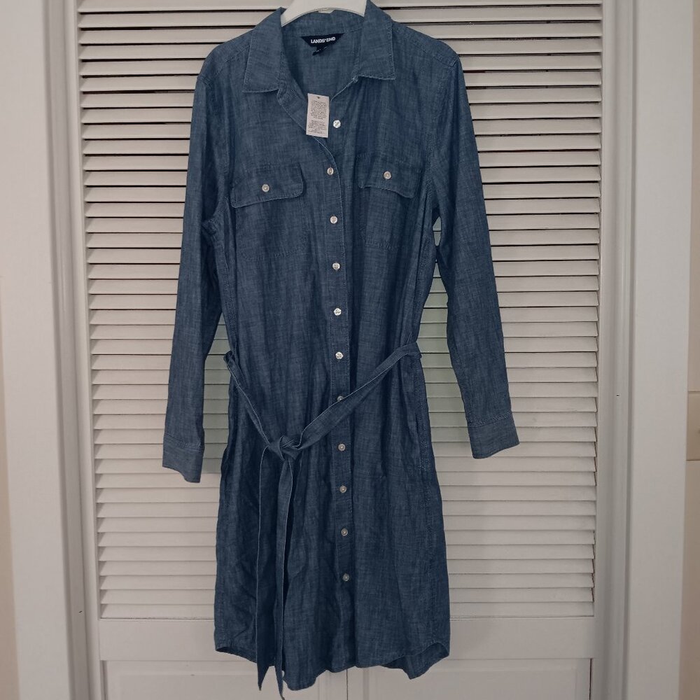 Lands End Denim Dress - Sz Large